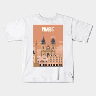 Staromestske namesti old town square czech praha prague sunset Kids T-Shirt